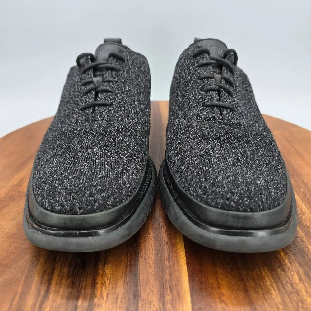 Cole Haan 2.Zerogrand Oxfords Mens 7.5 M Black Gray Stitchlite Knit Casual Shoes